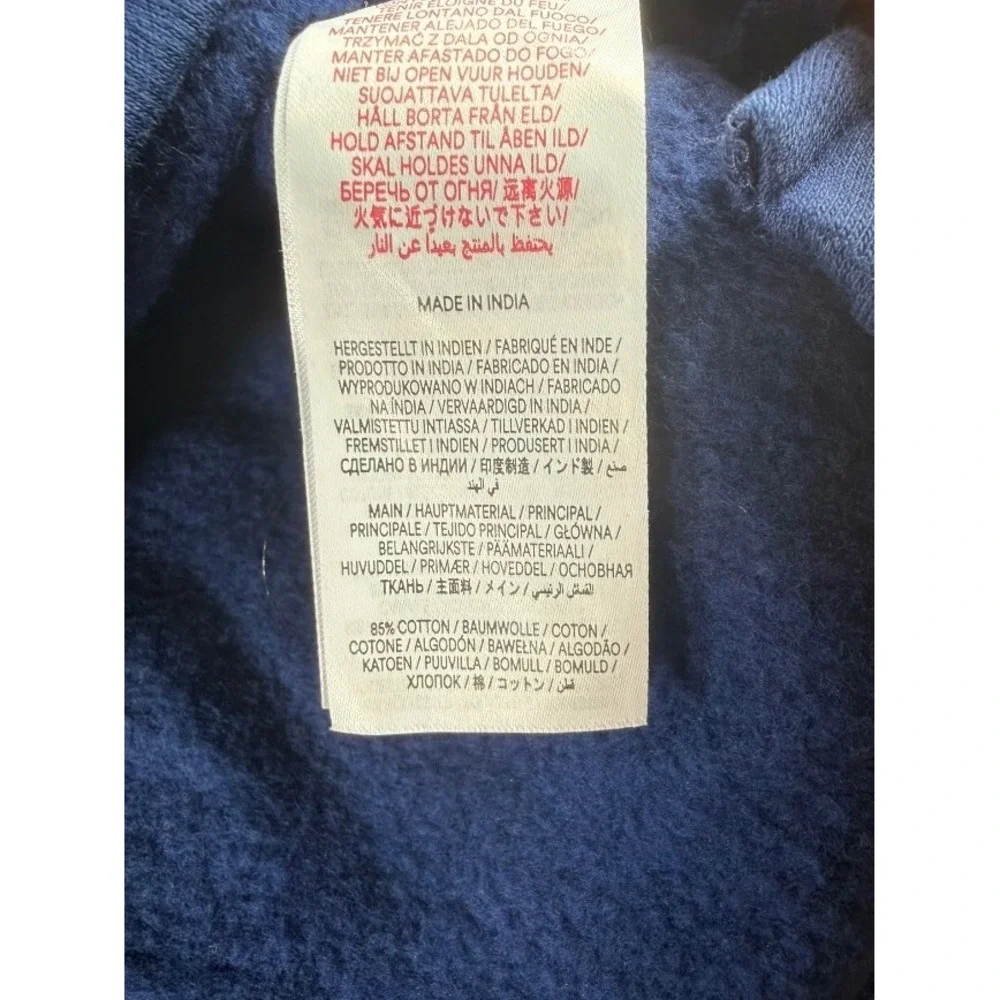 Mini Boden Girls Navy Blue Tiger Heart Embroidered Sweatshirt Dress 11-12Y